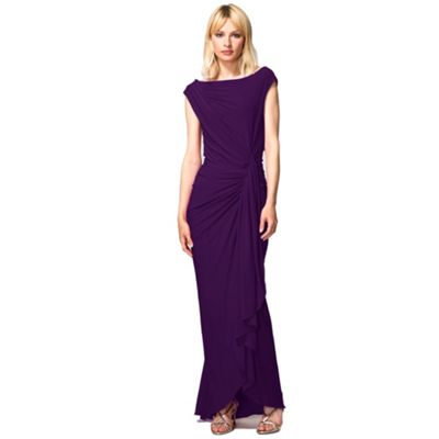 Purple Grecian Evening Dress in Clever Fabric